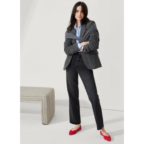 ROTHY'S Women's Comfortable Pointed-Toe Knit Upper Flats in Red Size 7.5 NWOB - Picture 6 of 14